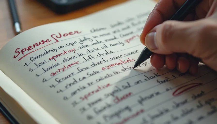 Handwritten diagram explaining wide, medium, close-up and insert shots for AI short films