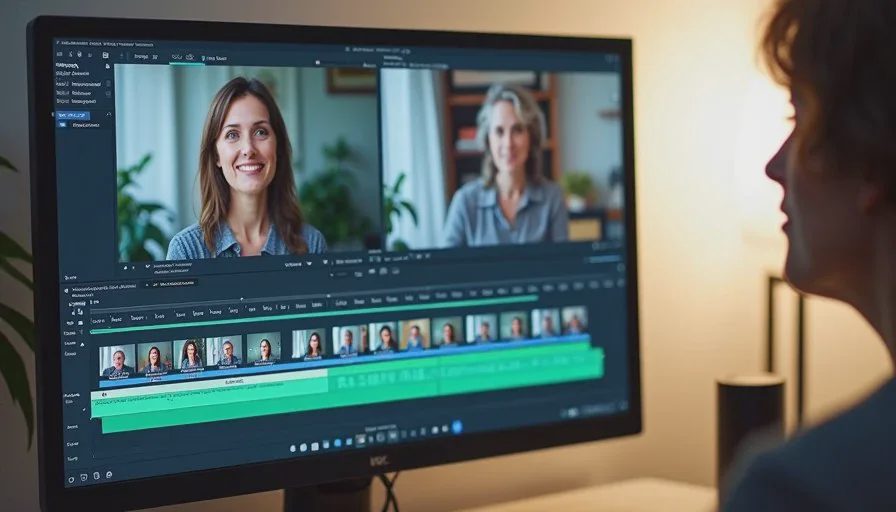 Caption Placement and Timing for Vertical AI Drama Vertical AI drama timeline showing proper caption timing and placement for muted viewing